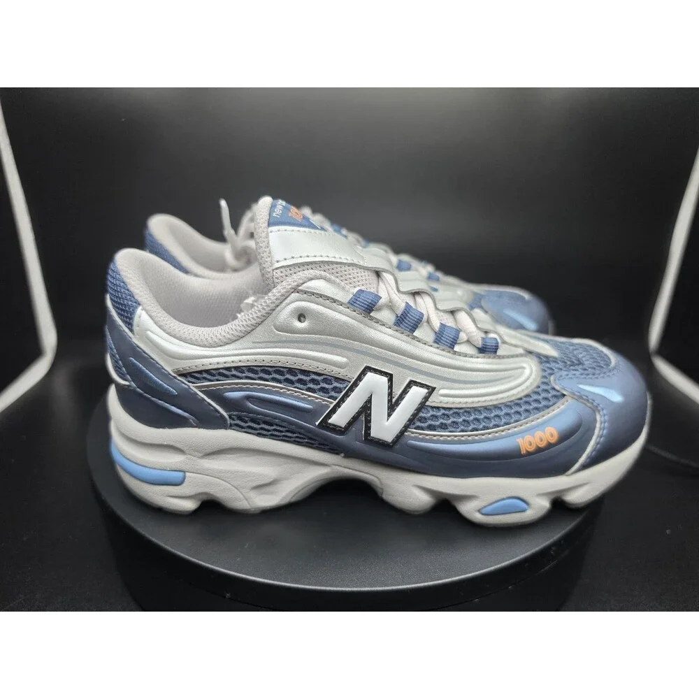 New Balance 1000 Unisex Baby Sneaker Blue/Gray/White Mesh Breathable 4.5Y/6W